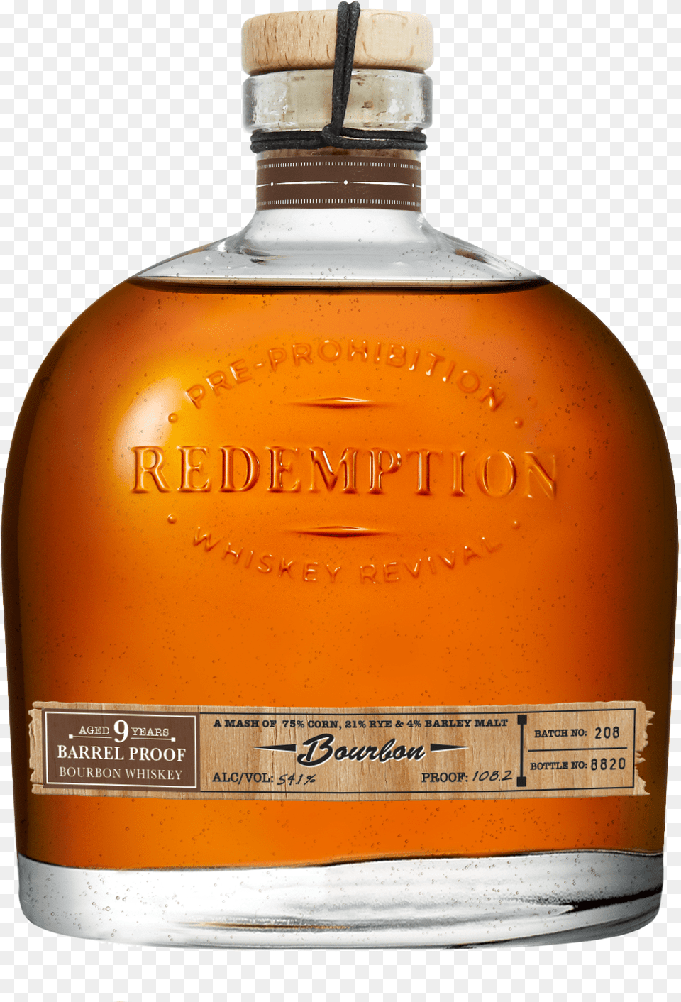 Bourbon 9 Year Barrel Proof Bottle Shot Production Redemption Rye 18 Year Barrel Proof, Alcohol, Beverage, Liquor, Whisky Png Image