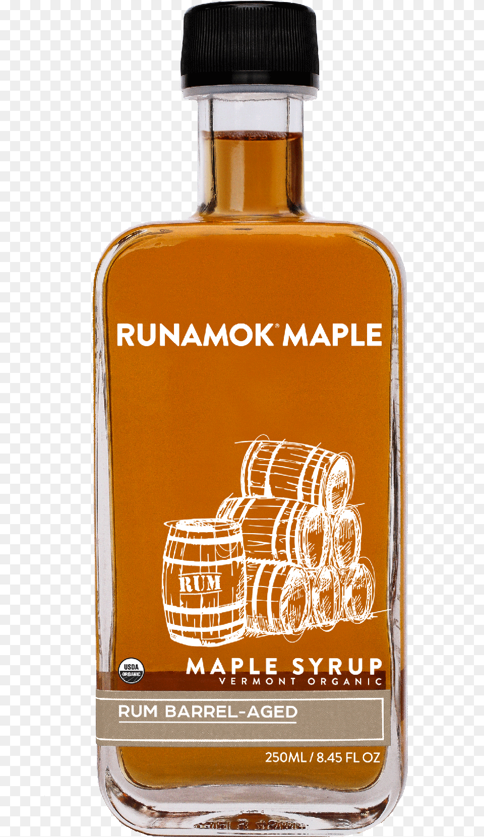Bourbon Barrel Maple Syrup, Alcohol, Beverage, Bottle, Cosmetics Free Png Download