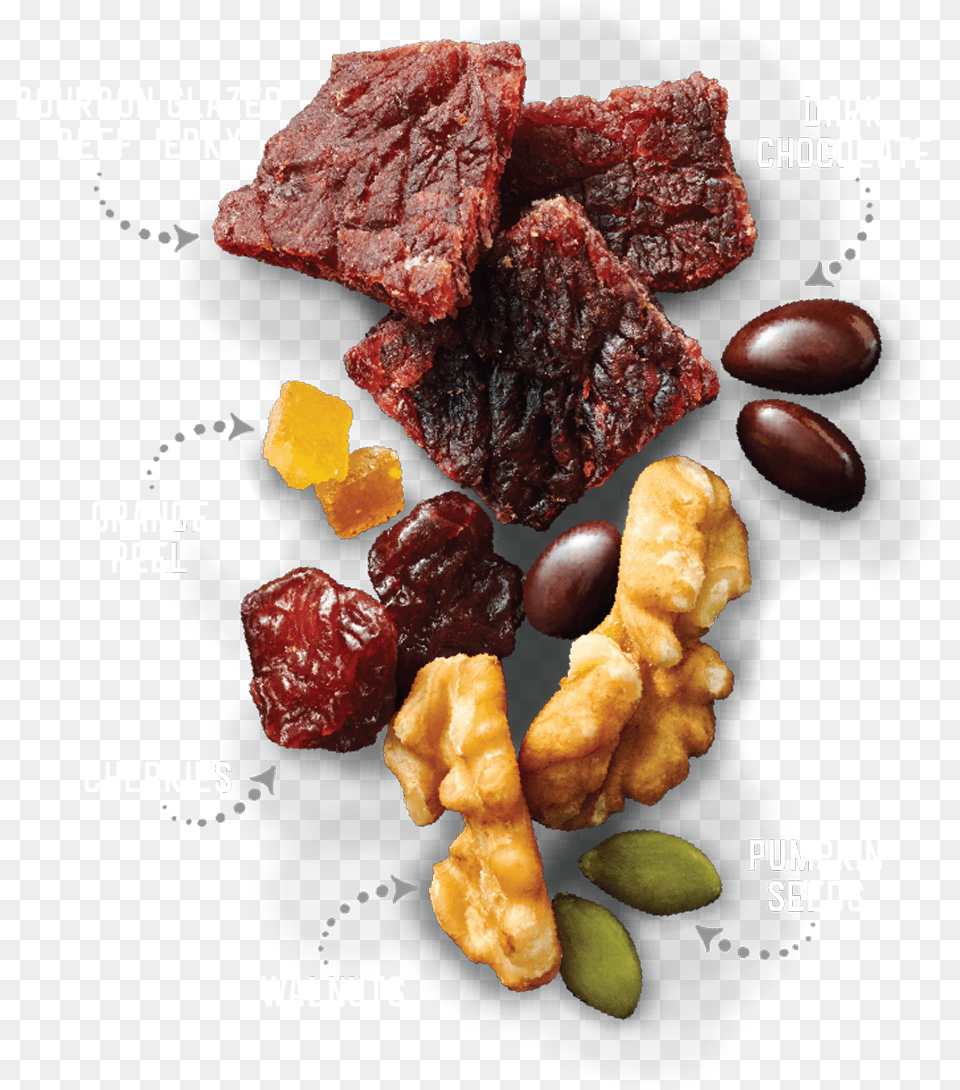 Bourbon Cherrieswalnuts Edit Photography Withcallout Bakkwa, Food, Meat, Pork Free Transparent Png