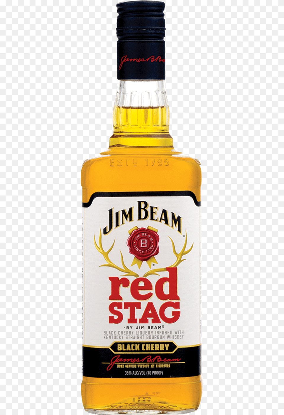 Bourbon Jim Beam Red Stag, Alcohol, Beverage, Liquor, Whisky Png