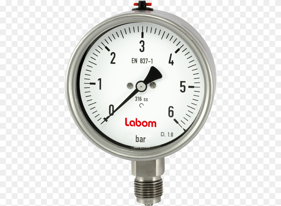 Bourdon Tube Pressure Gauge Per En 837 1 Stainless Type N S Pressure Gauge, Wristwatch, Tachometer Free Transparent Png
