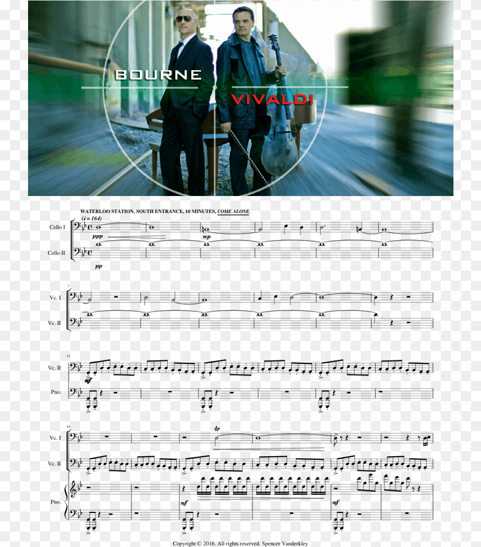 Bourne Soundtrack Vivaldi39s Double Cello Concerto Sheet Music, Accessories, Tie, Terminal, Suit Free Png