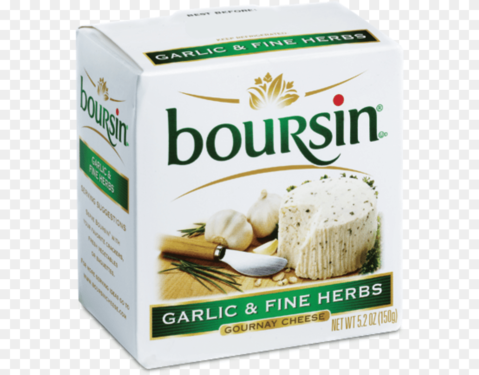 Boursin R Cheese Garlic Fine Herbs Boursin Cheese, Food, Dairy, Bread Png