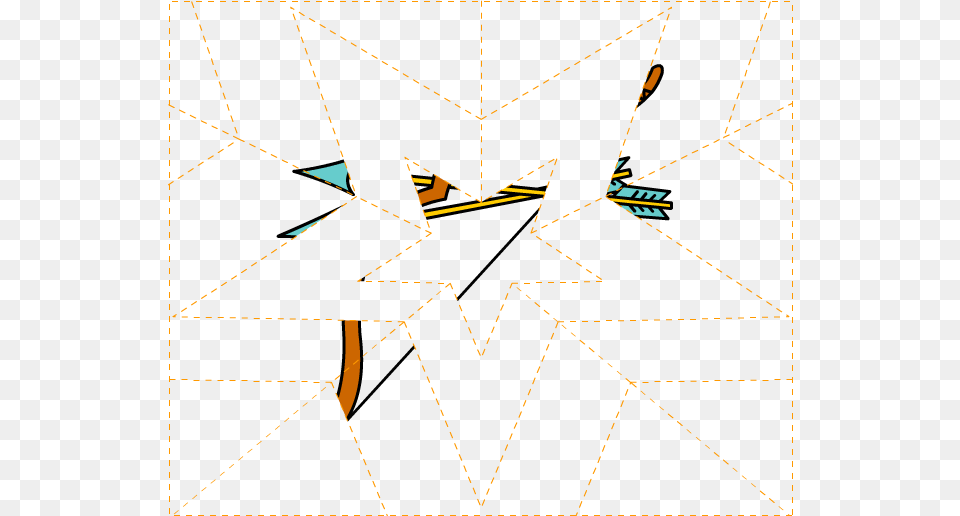 Bow And Arrow Minecraft Coloring Pages Triangle, Pattern, Art Free Transparent Png