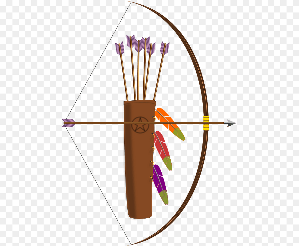 Bow Arrow And Quiver Clipart Download Quiver And A Bow, Weapon Free Transparent Png