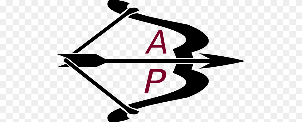 Bow Arrow Black Letters Ap Clip Art, Weapon Png