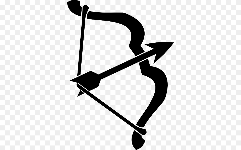 Bow Clipart Black And White, Weapon, Cupid Png Image