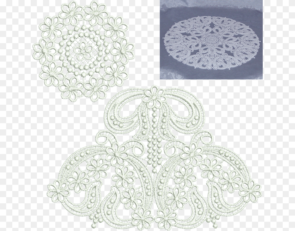 Bow Doily Set Crochet, Lace, Pattern Png Image