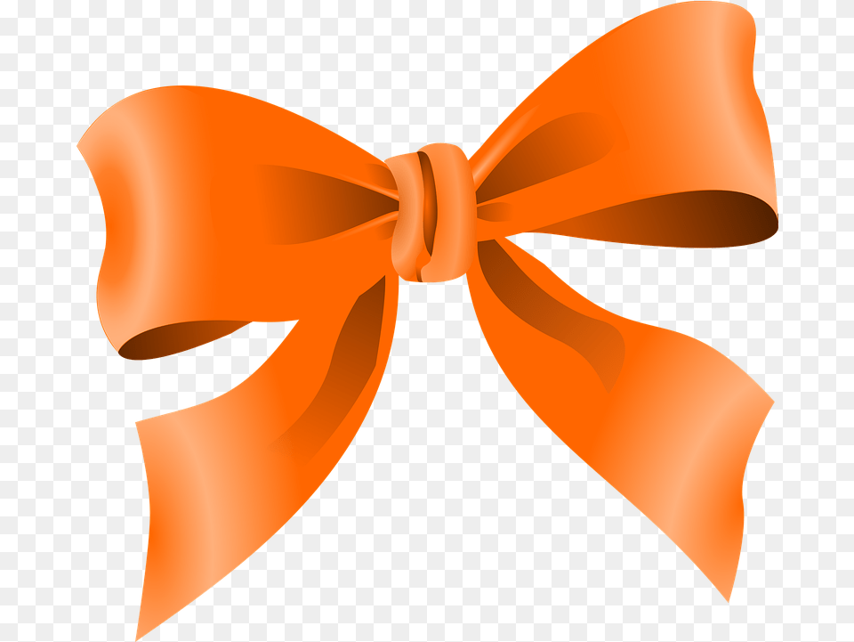 Bow Orange Ribbon Vector Graphic On Pixabay Gift Ribbon Orange, Accessories, Formal Wear, Tie, Bow Tie Free Png Download