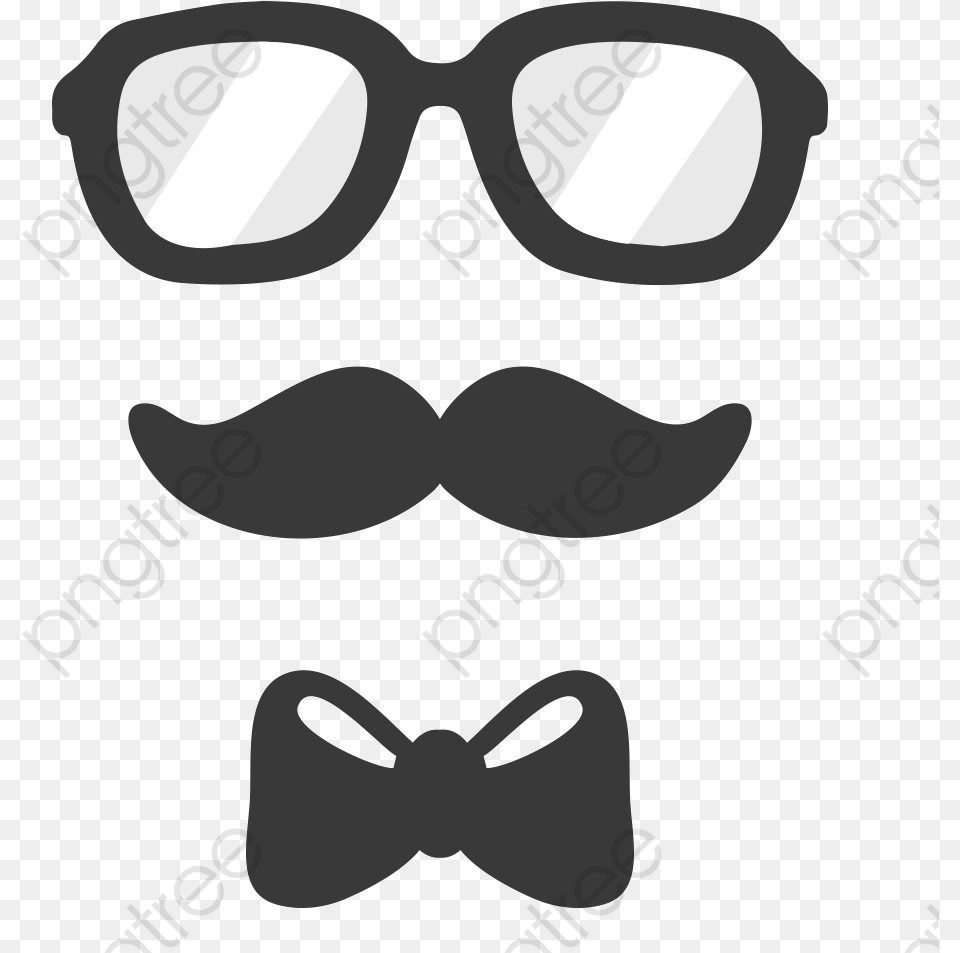 Bow Tie Clipart Gray Bow Tie Moustache Clipart, Accessories, Face, Head, Person Png