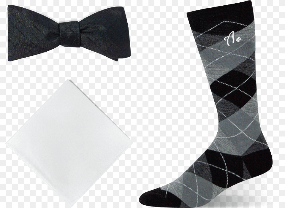 Bow Tie Set Black Tie Sock, Accessories, Formal Wear, Clothing, Hosiery Png