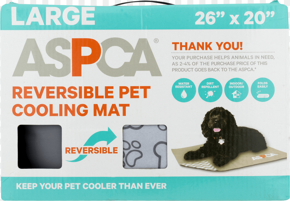 Bow Wow Pet Aspca Solid Reversible Cooling Mat 30x24 Gray, Animal, Canine, Dog, Mammal Png Image