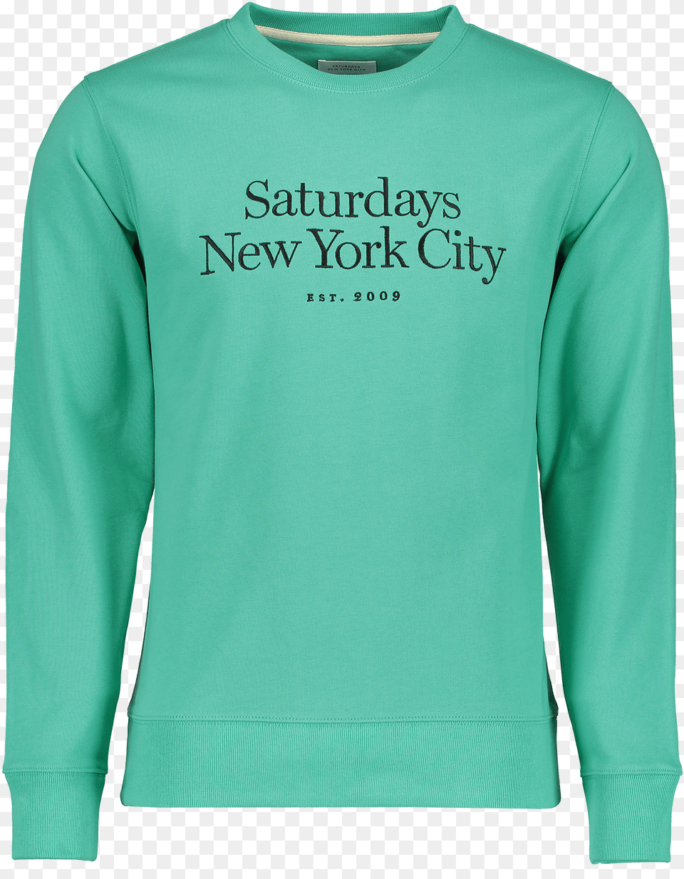 Bowery Embroidered Miller Sweatshirt Seafoam Bowery, Clothing, Knitwear, Long Sleeve, Sleeve Png Image
