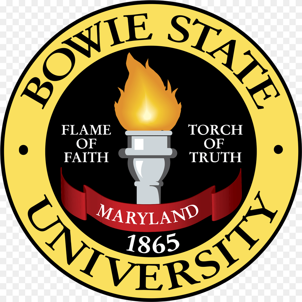 Bowie State University Logo Bowie State University, Light, Torch, Disk, Emblem Free Transparent Png