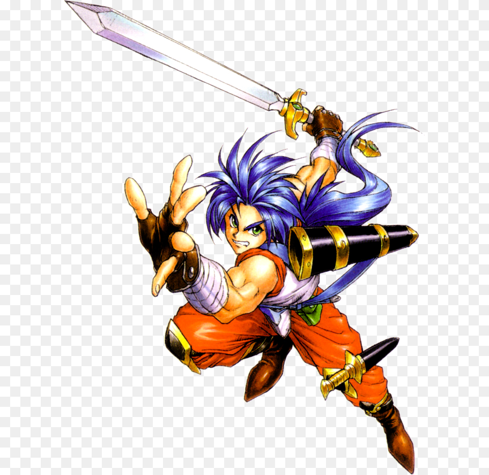 Bowiethehero On Twitter Ryu Breath Of Fire Ii, Book, Comics, Publication, Sword Png