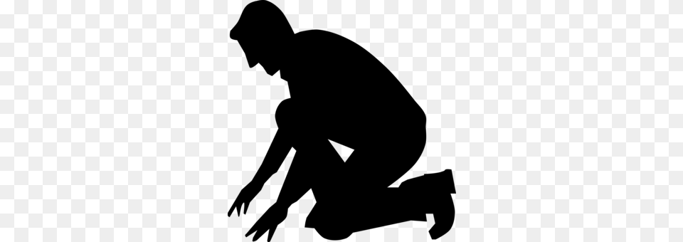 Bowing Drawing Kneeling Prayer, Gray Free Png Download