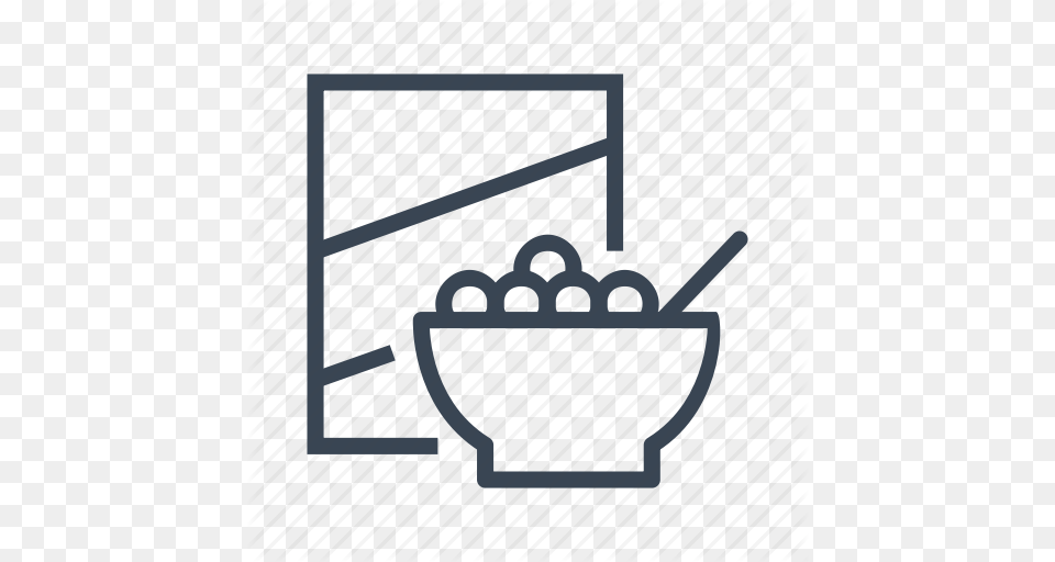 Bowl Box Breakfast Cereal Icon, Gate, Accessories, Jewelry, Pottery Free Png Download