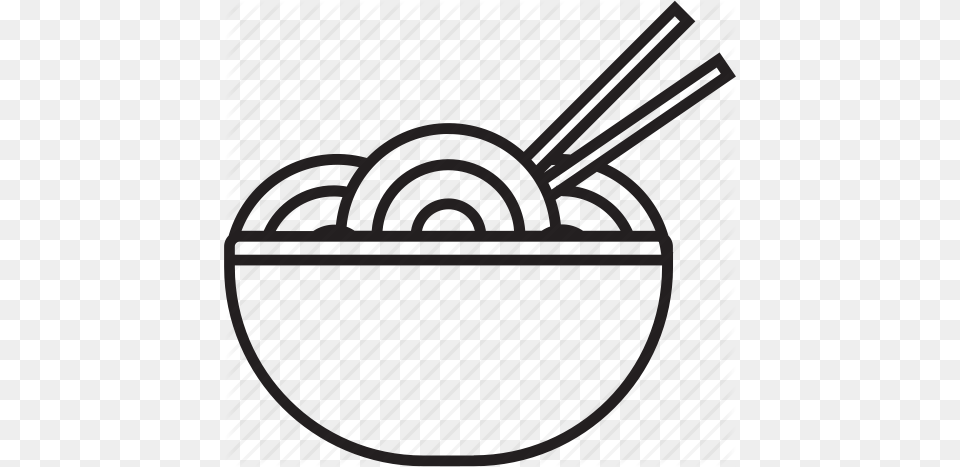 Bowl Chopsticks Dinner Food Noodles Ramen Soup Icon, Gate, Cutlery, Fork Free Png