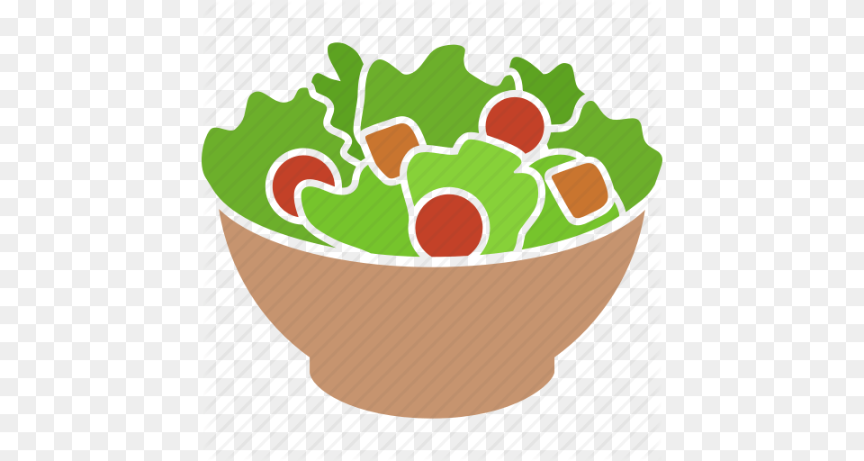 Bowl Garden Meal Salad Vegan Vegetables Vegetarian Icon, Food, Produce, Bulldozer, Machine Png Image