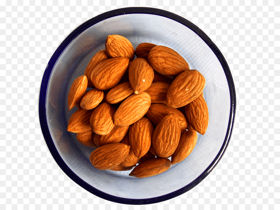 Bowl Of Almonds, Almond, Food, Grain, Produce Png Image