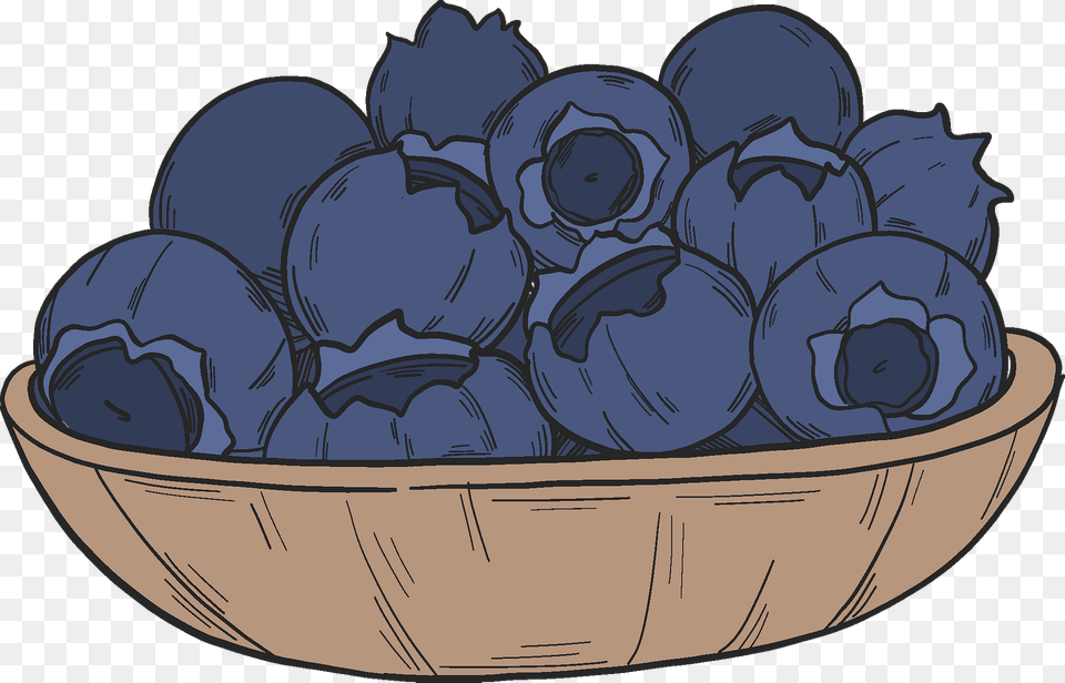 Bowl Of Blueberries Clipart, Berry, Plant, Fruit, Food Free Png