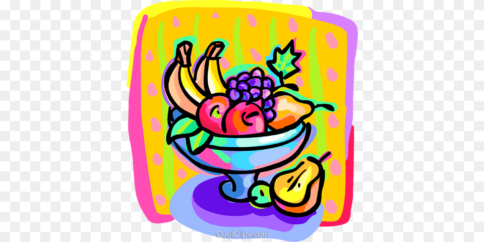 Bowl Of Fruit Royalty Vector Clip Art Illustration, Banana, Food, Plant, Produce Free Png
