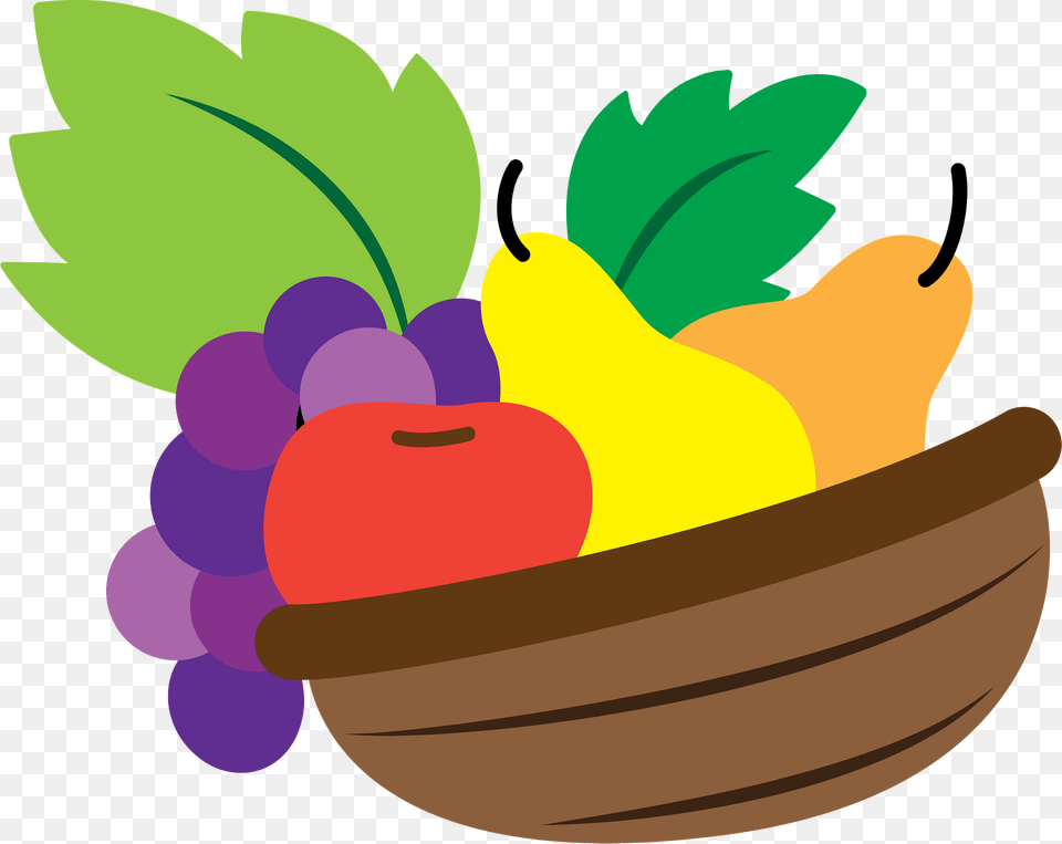 Bowl Of Fruits Clipart, Food, Fruit, Plant, Produce Png Image