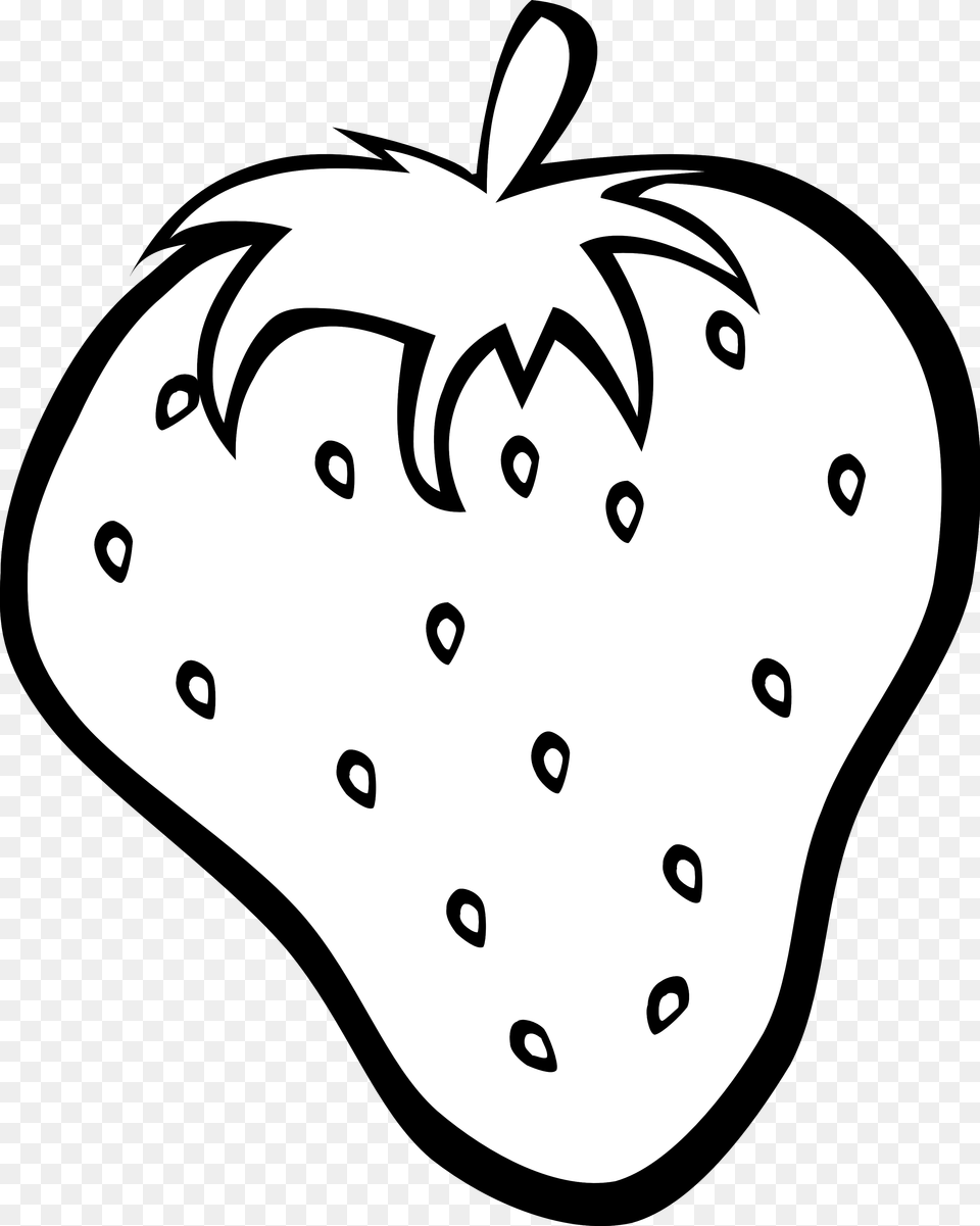 Bowl Of Fruits Drawing At Getdrawings Strawberry Clipart Black And White, Berry, Produce, Food, Fruit Free Png Download