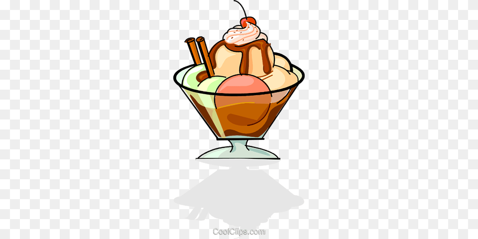 Bowl Of Ice Cream Royalty Vector Clip Art Illustration, Dessert, Food, Ice Cream, Dynamite Free Png
