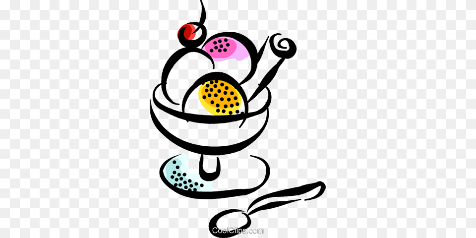 Bowl Of Ice Cream Royalty Vector Clip Art Illustration Png Image