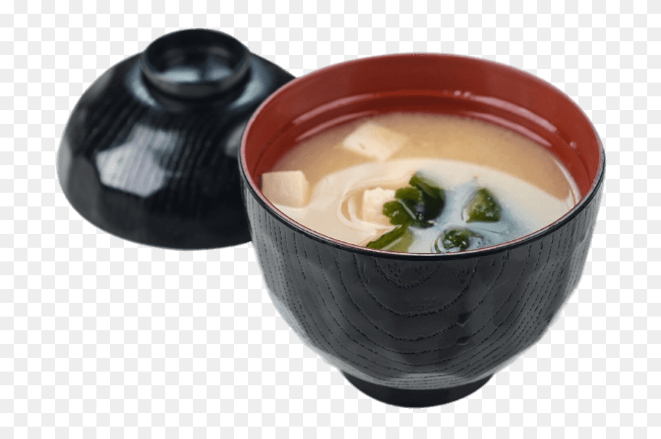 Bowl Of Miso Soup With Tofu, Dish, Food, Meal, Soup Bowl Free Png