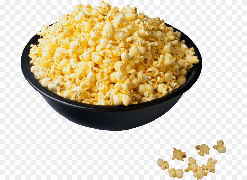 Bowl Of Popcorn, Food, Snack Free Png Download