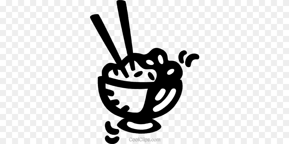 Bowl Of Rice Royalty Vector Clip Art Illustration, Beverage, Milk, Ice Cream, Food Free Transparent Png
