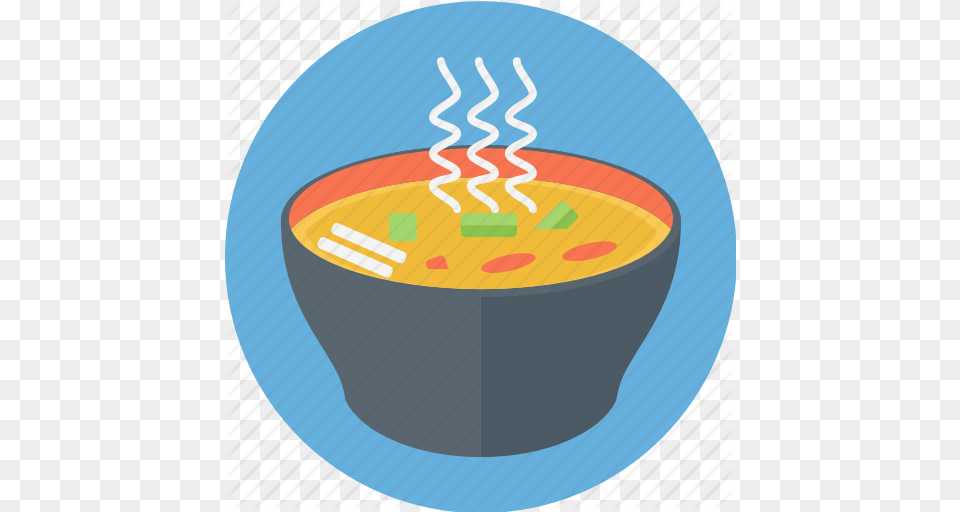 Bowl Of Soup Hot Noodle Soup Soup Soup Bowl Icon, Dish, Food, Meal, Light Png Image
