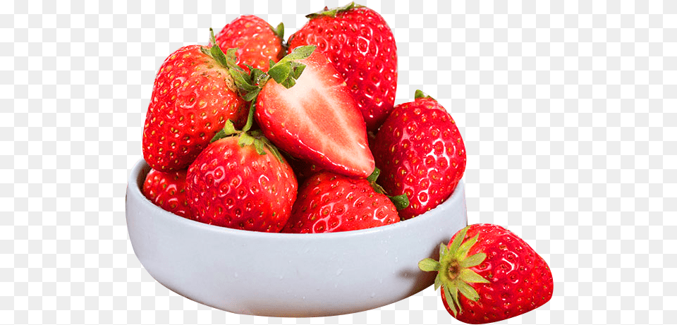 Bowl Of Strawberries, Berry, Food, Fruit, Plant Free Transparent Png