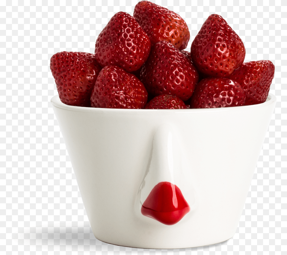 Bowl Of Strawberries Strawberry, Berry, Food, Fruit, Plant Free Png Download