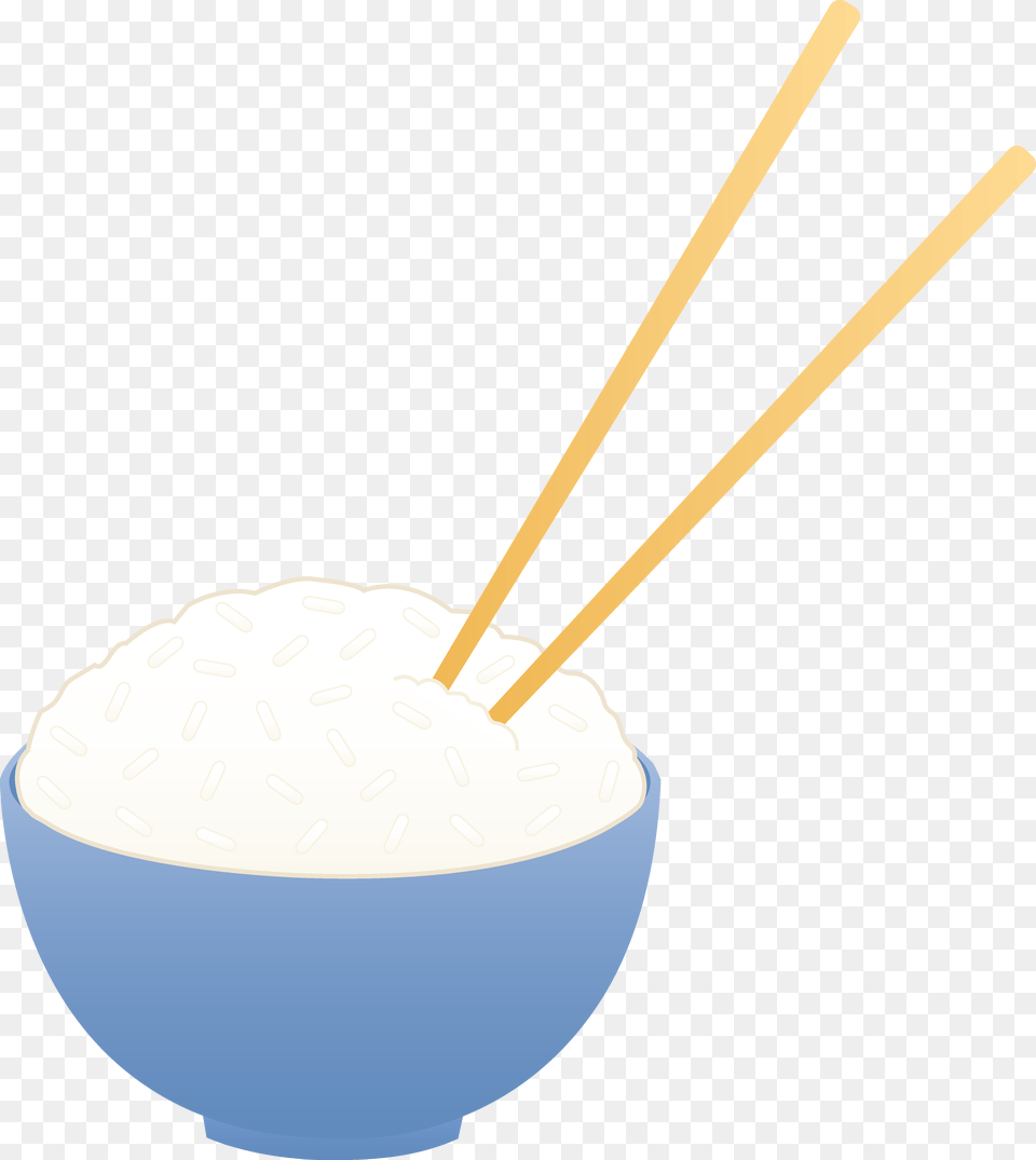 Bowl Of White Rice With Chopsticks, Smoke Pipe, Food Free Png Download