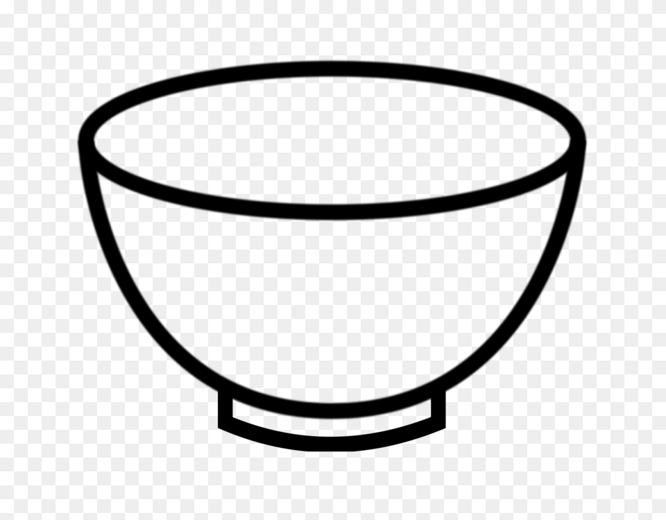 Bowl Plate Soup Download Black And White, Gray Png Image