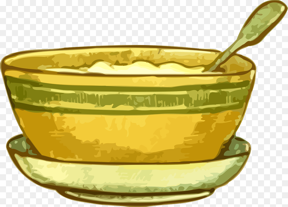 Bowl Porridge Clipart, Cutlery, Soup Bowl, Spoon, Custard Free Png