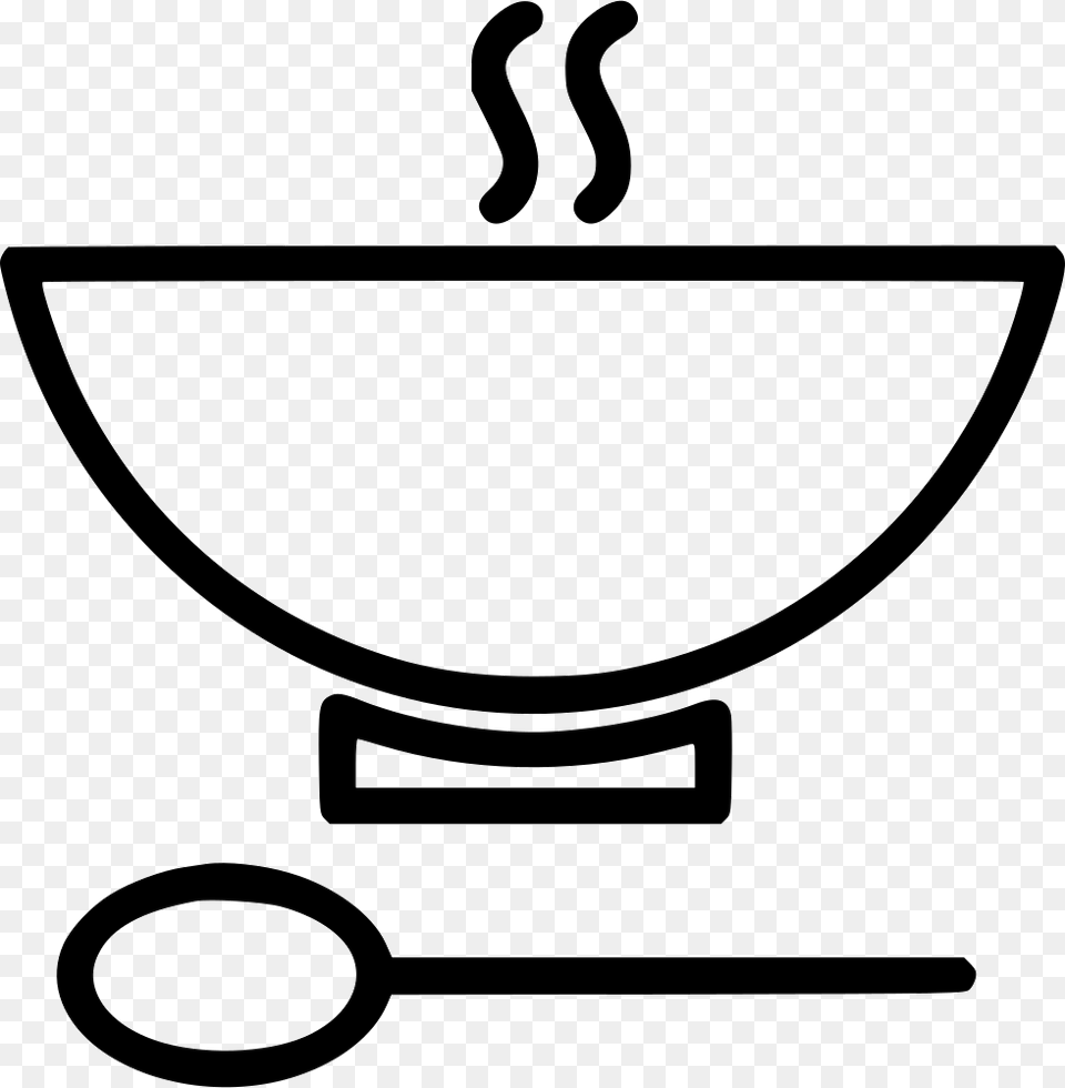 Bowl Soup Spoon Hot Comments Eradicate Extreme Poverty And Hunger Symbol, Stencil, Cutlery, Tool, Plant Free Png
