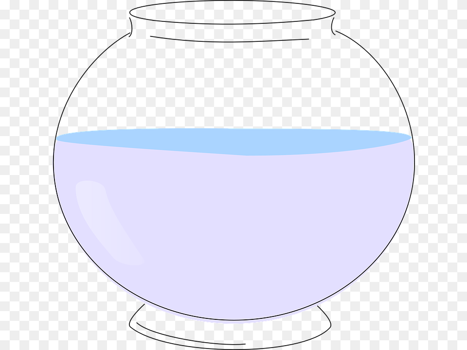 Bowl Water Glass Empty Round Fish Pet Goldfish Circle, Soup Bowl Free Png Download