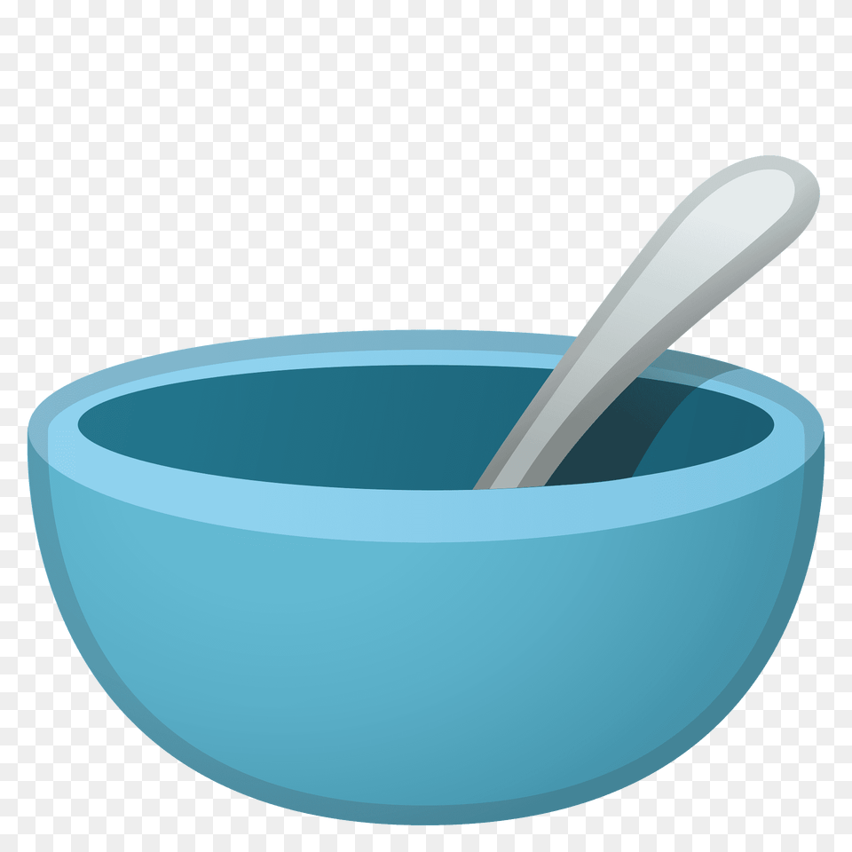 Bowl With Spoon Emoji Clipart, Cutlery, Soup Bowl, Hot Tub, Tub Free Transparent Png