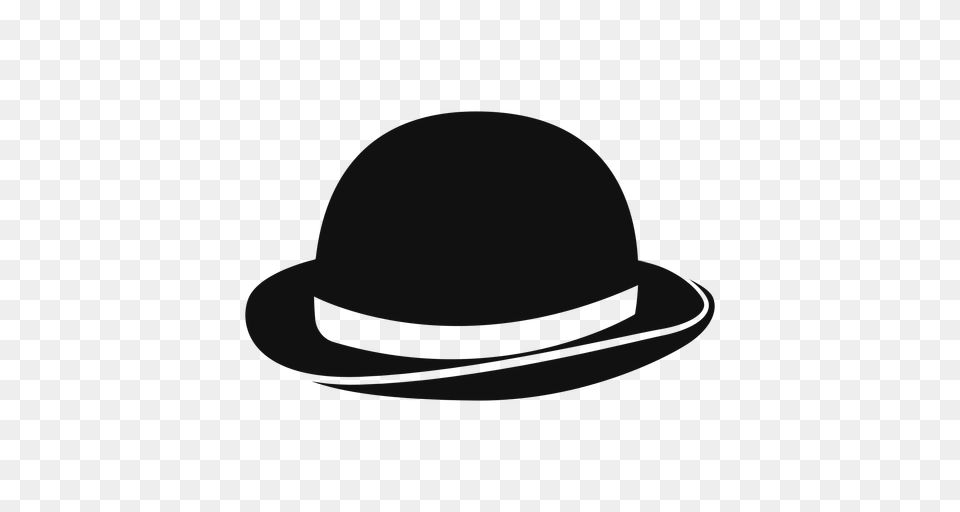 Bowler Hat Flat Icon, Clothing, Hardhat, Helmet, Sun Hat Png Image
