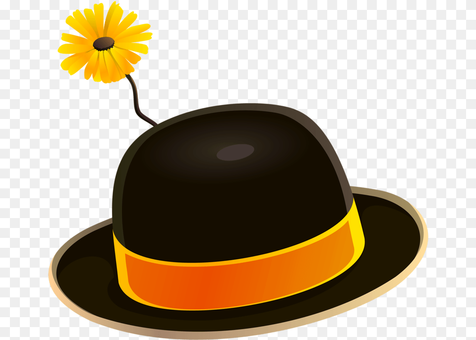 Bowler Hat Hat Cartoon Flower Hat Vippng Yellow Hat Flower, Clothing, Daisy, Plant, Disk Png Image