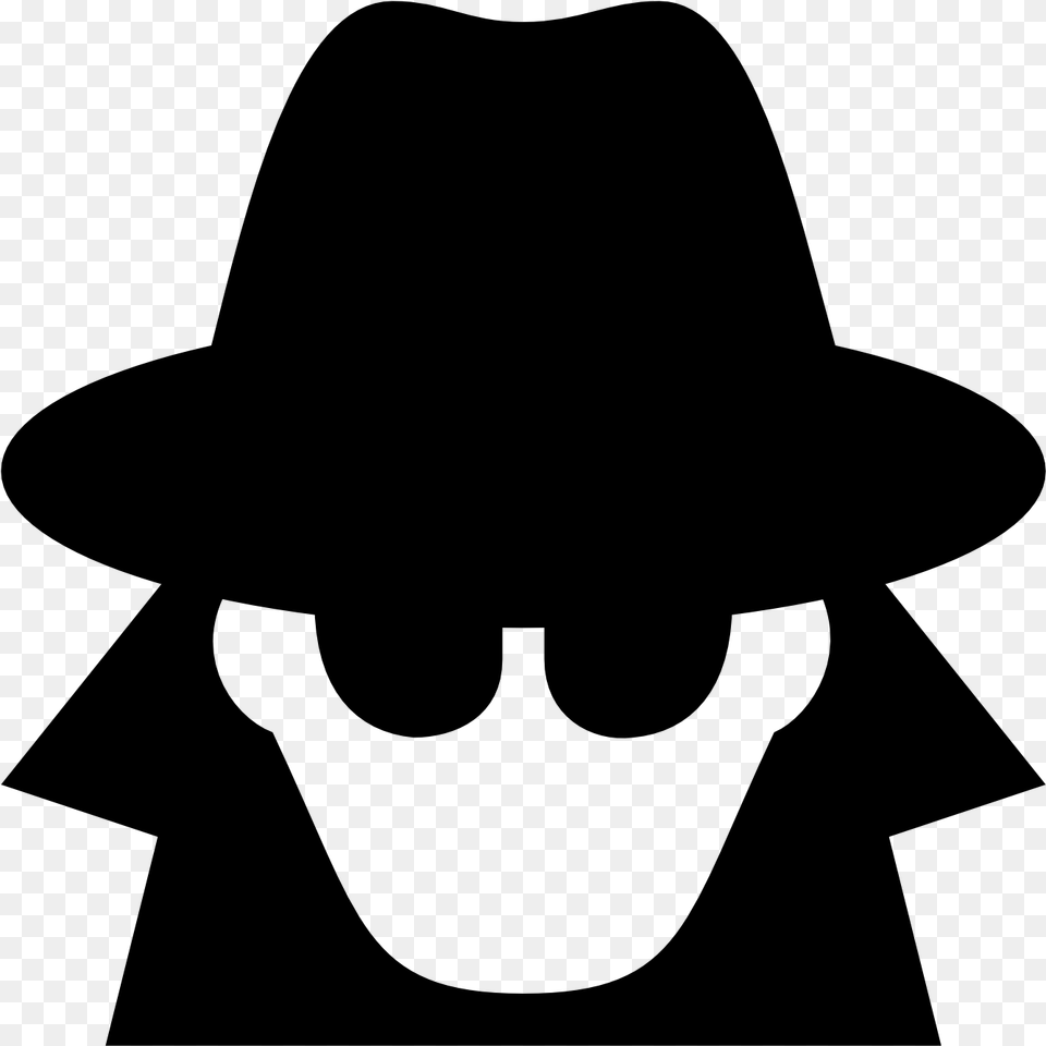 Bowler Hat Secret Agent Background, Gray Free Png Download