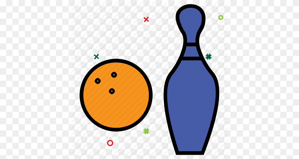 Bowling Ball Bowling Pins Game Sports Strike Tenpins Icon, Leisure Activities, Bowling Ball, Sport Free Png Download