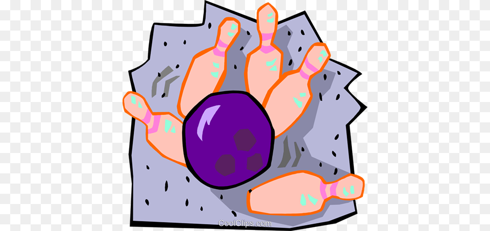 Bowling Ball Striking Pins Royalty Vector Clip Art, Leisure Activities, Bowling Ball, Sport, Person Png Image