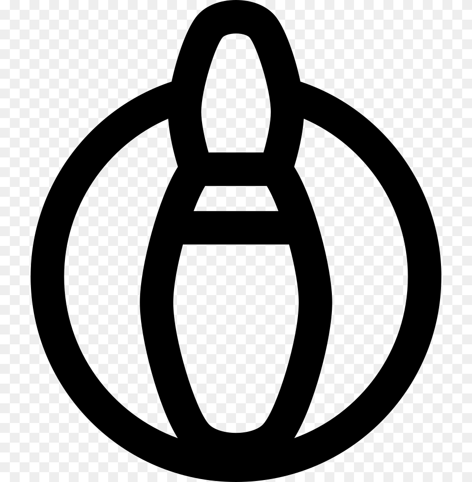 Bowling Pin And Ball Icon, Stencil, Ammunition, Grenade, Weapon Free Png