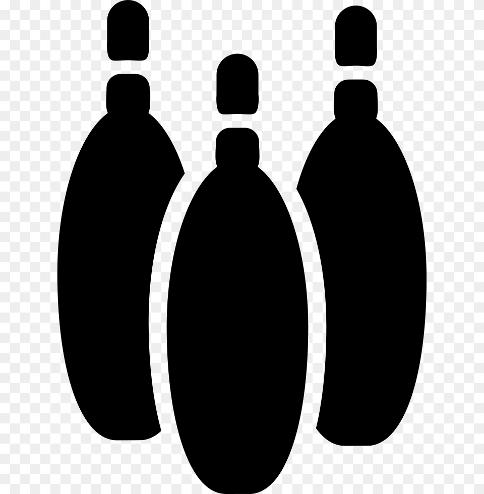 Bowling Pins Bowling, Stencil, Silhouette, Ammunition, Grenade Free Png Download