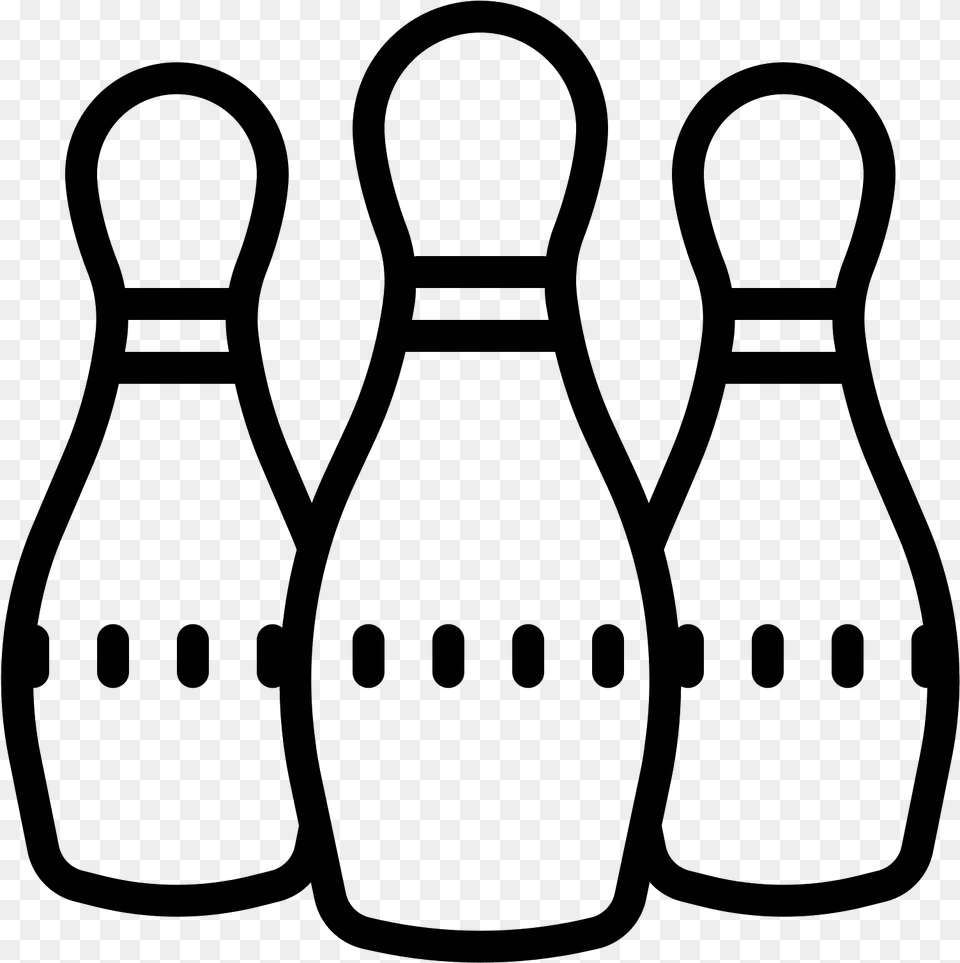 Bowling Pins Icon Dessin Quille, Gray Free Transparent Png